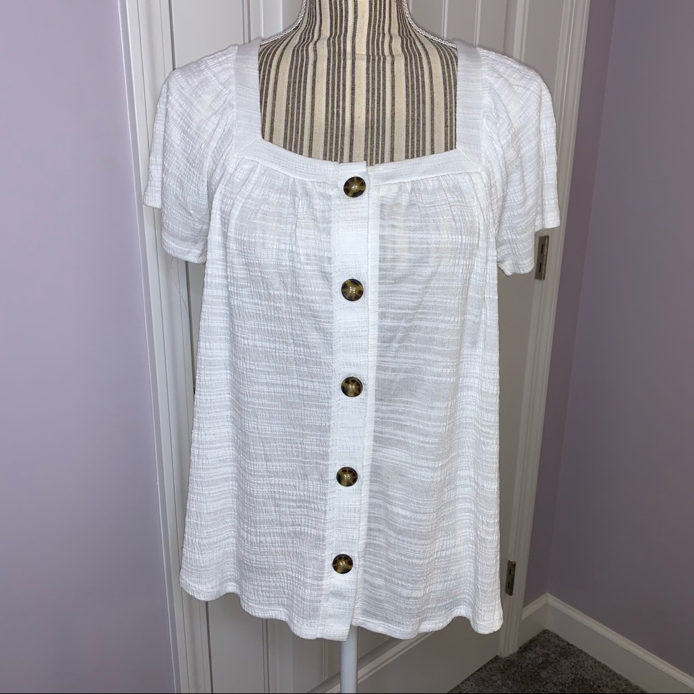 Cable & Gauge Button Up Top size M